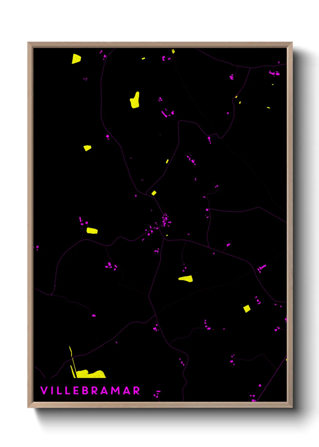 Une affiche de carte sur Villebramar