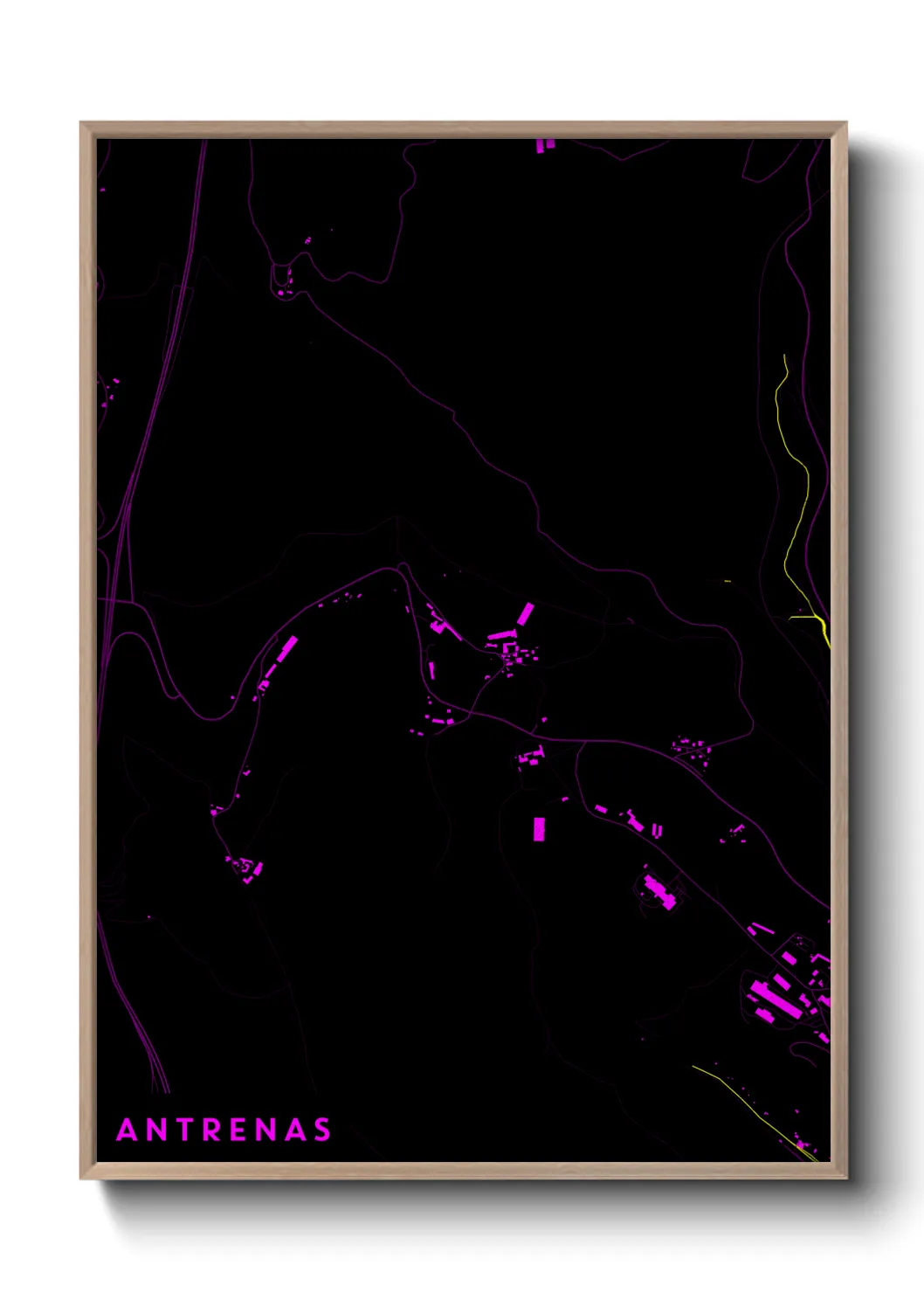 Une affiche de carte sur Antrenas