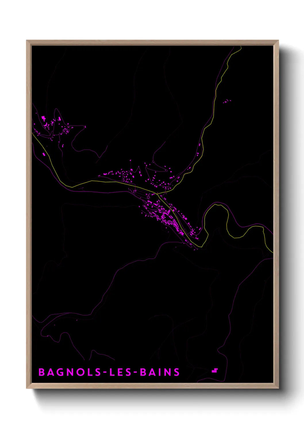 Un poster carteBagnols-les-Bains