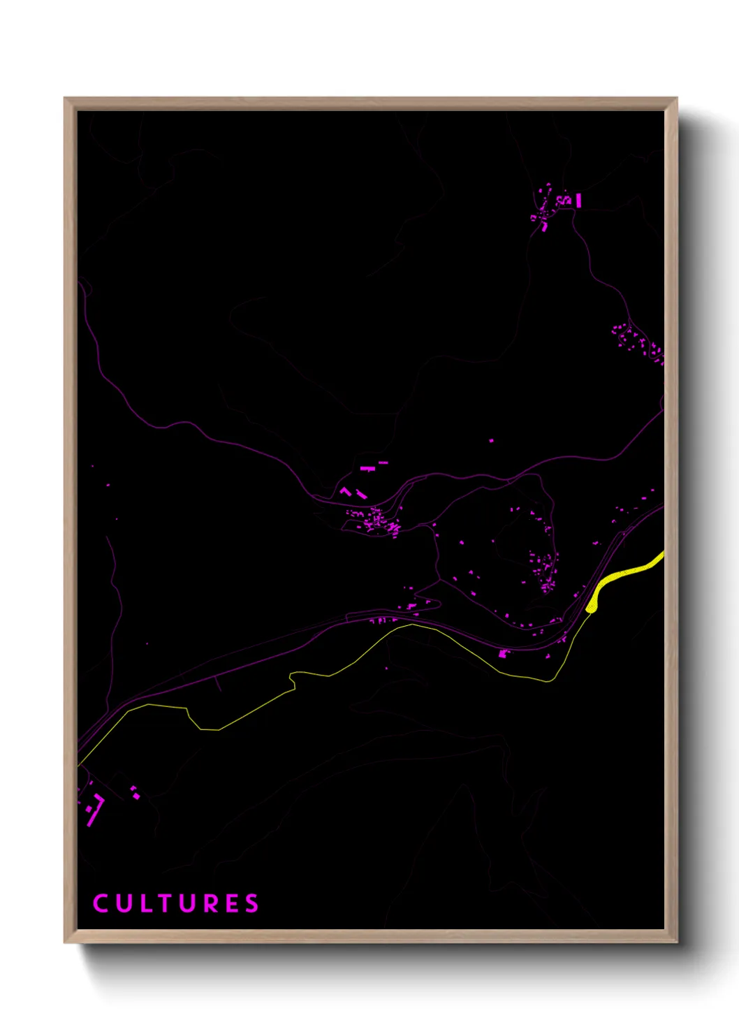 Une affiche de carte sur Cultures