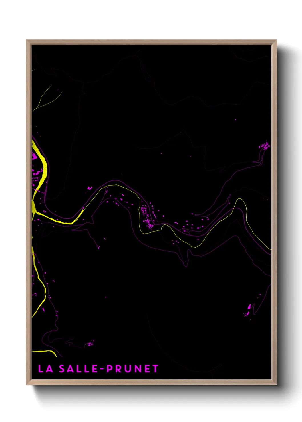 Une affiche de carte sur La Salle-Prunet