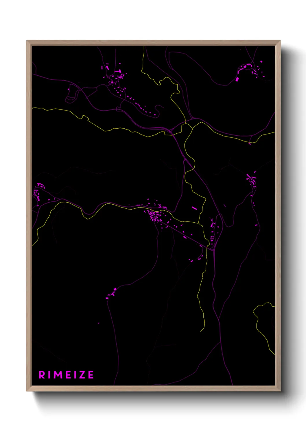 Une affiche de carte sur Rimeize