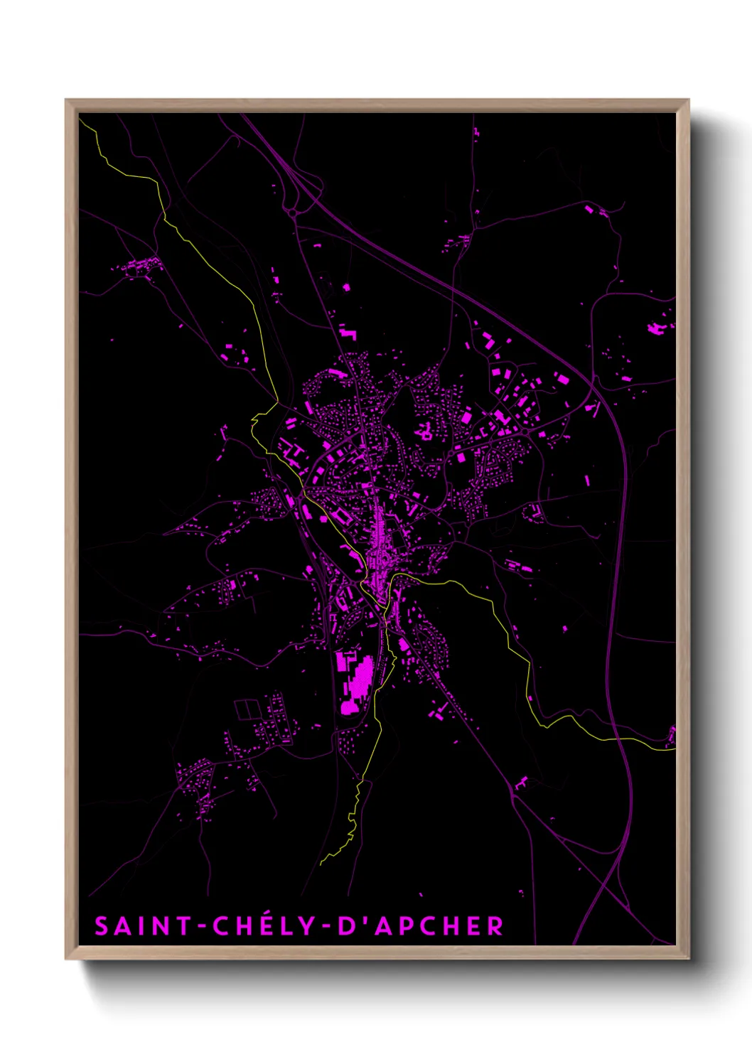 Une affiche de carte sur Saint-Chély-d'Apcher