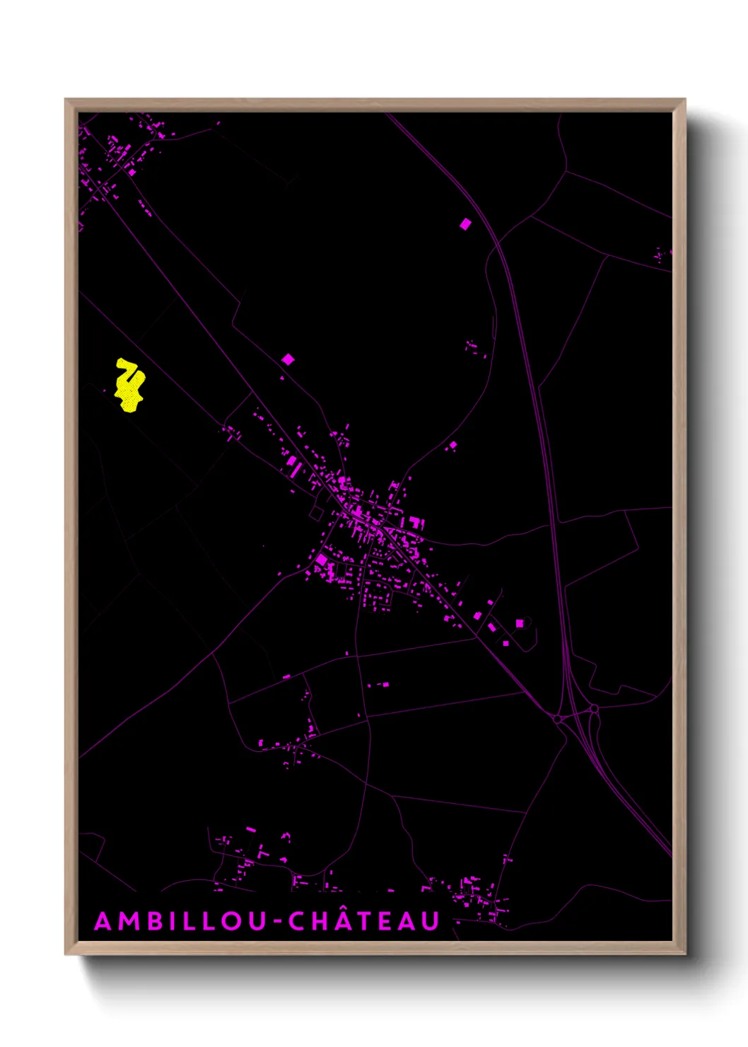 Un poster carteAmbillou-Château