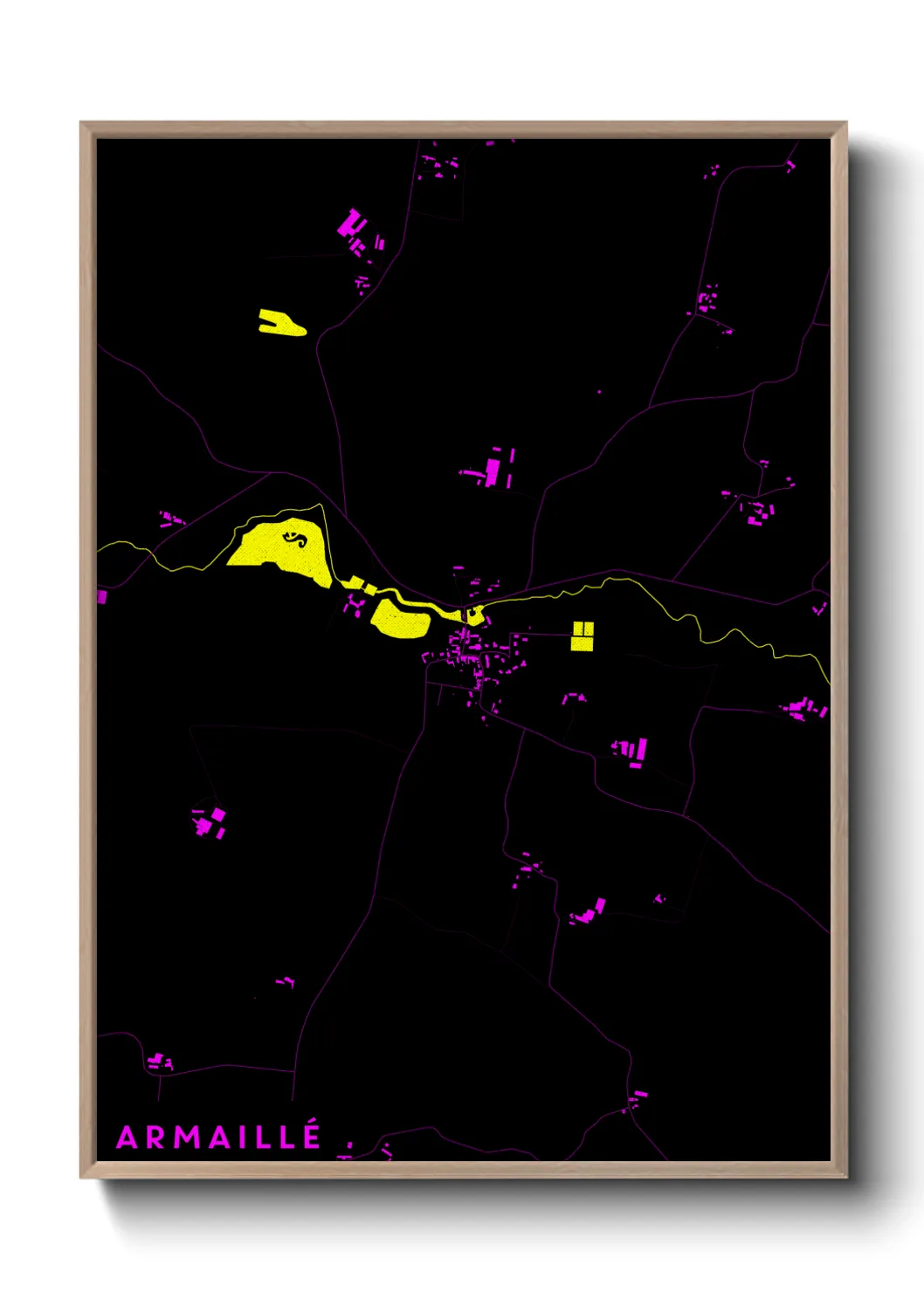 Une affiche de carte sur Armaillé