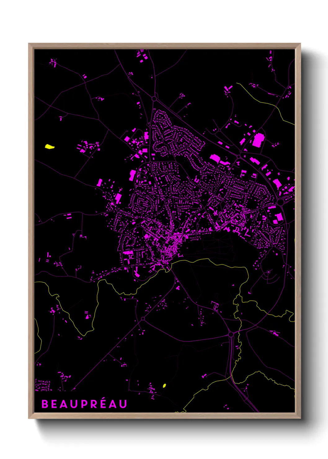 Une affiche de carte sur Beaupréau
