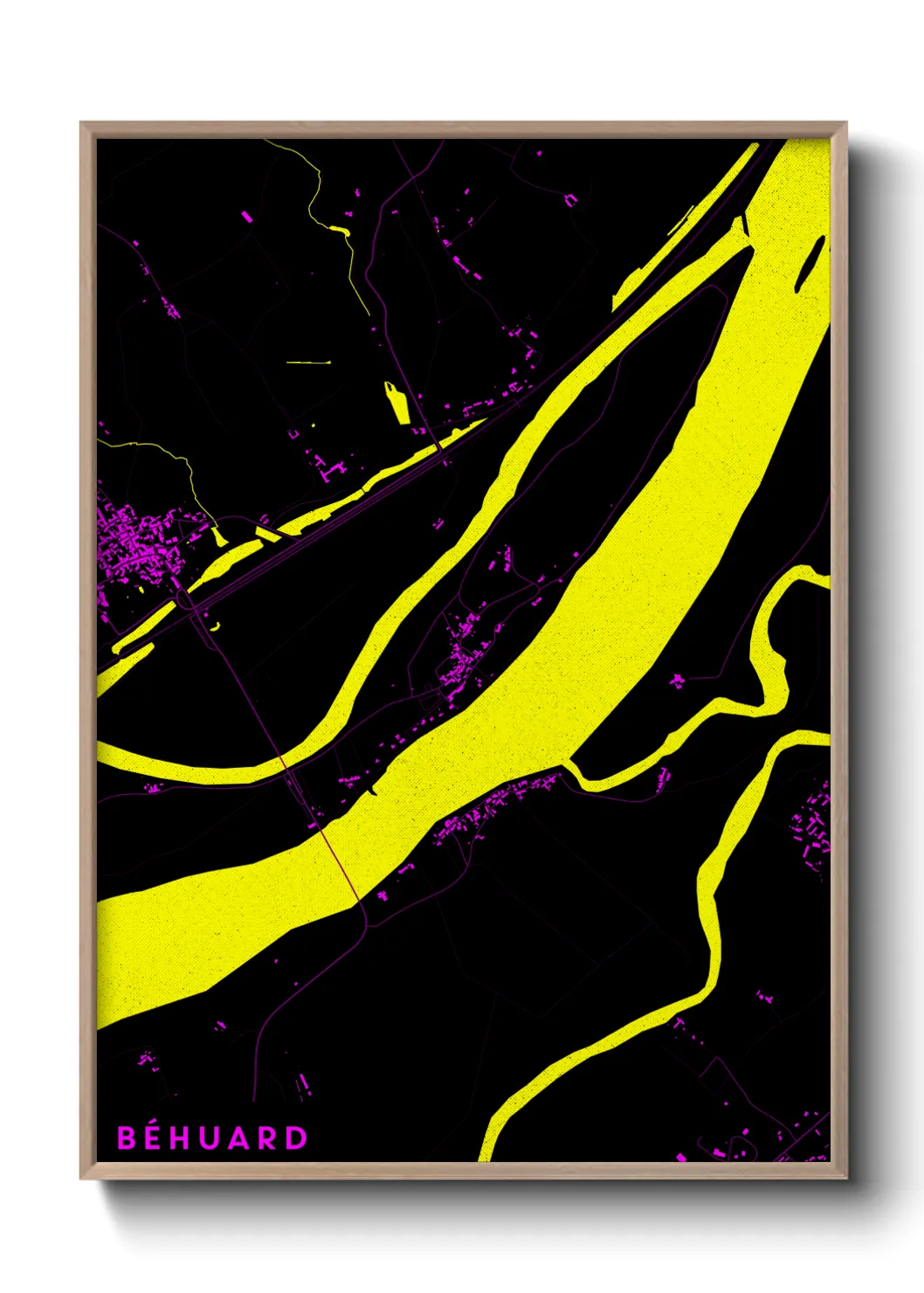 Une affiche de carte sur Béhuard