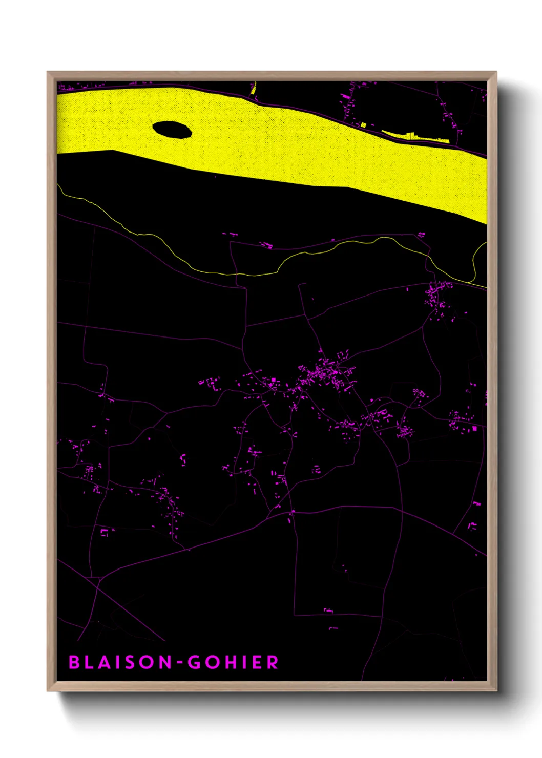 Une affiche de carte sur Blaison-Gohier