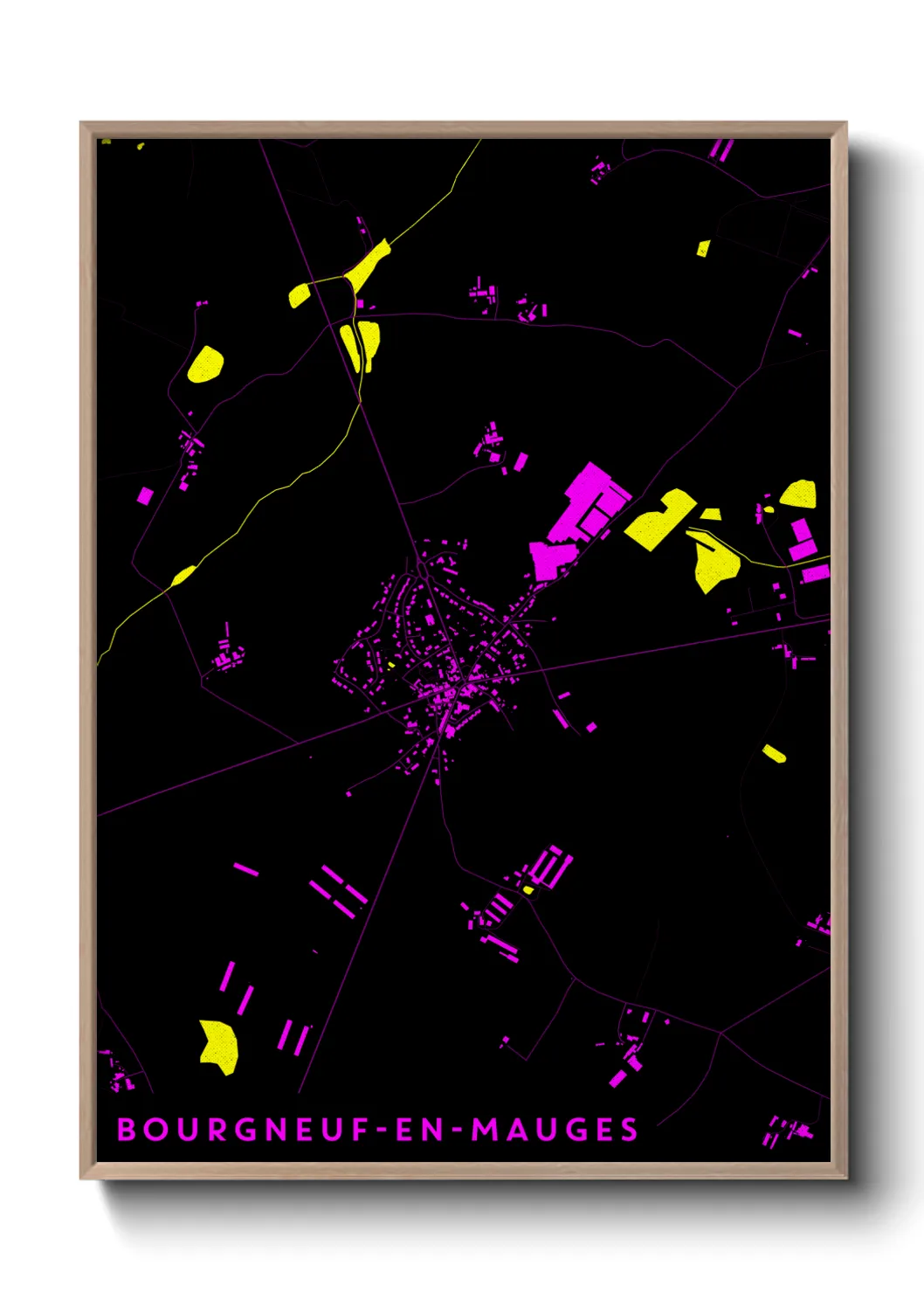 Un poster carteBourgneuf-en-Mauges