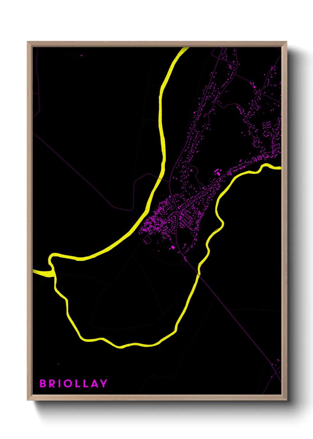 Une affiche de carte sur Briollay