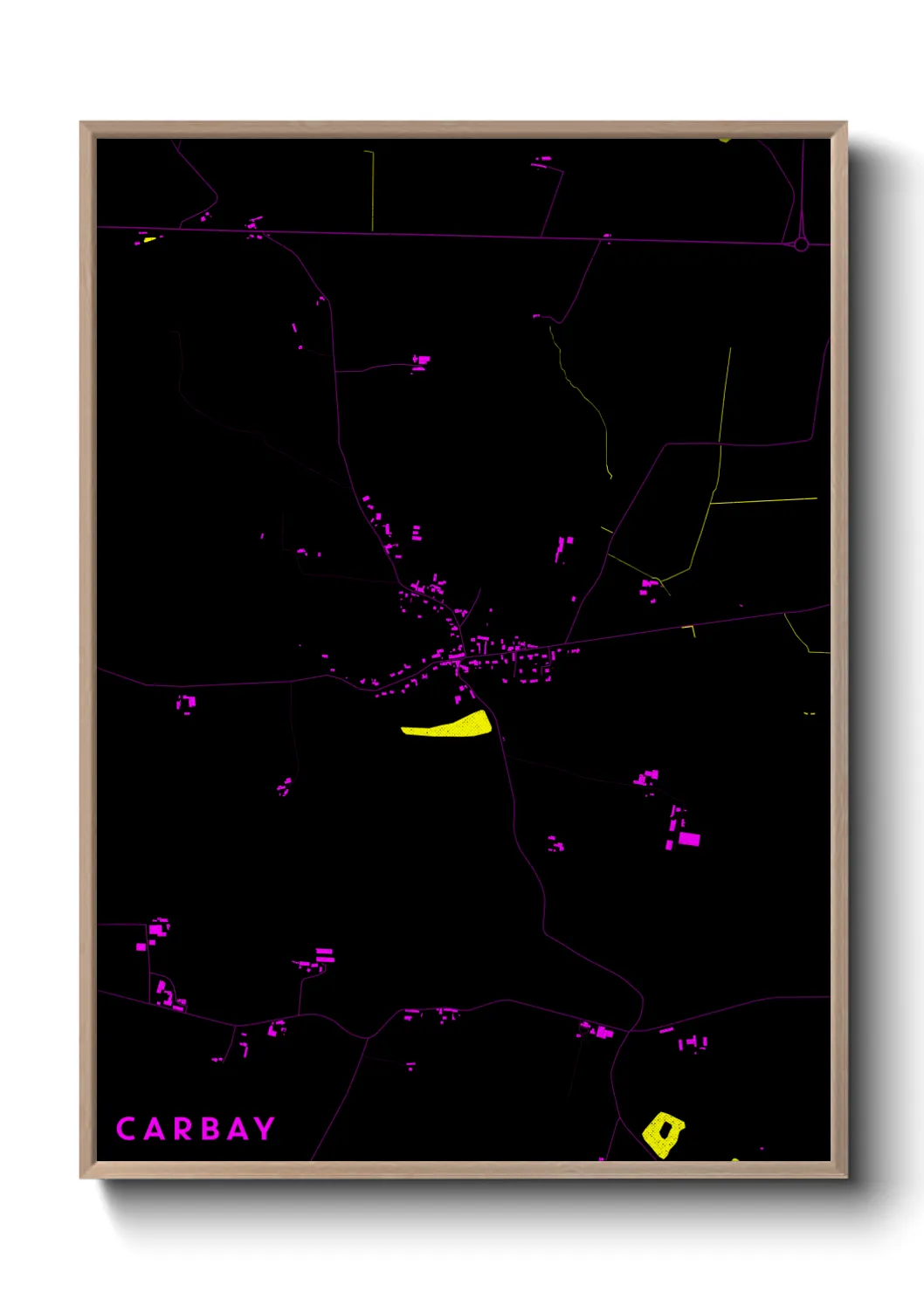 Une affiche de carte sur Carbay
