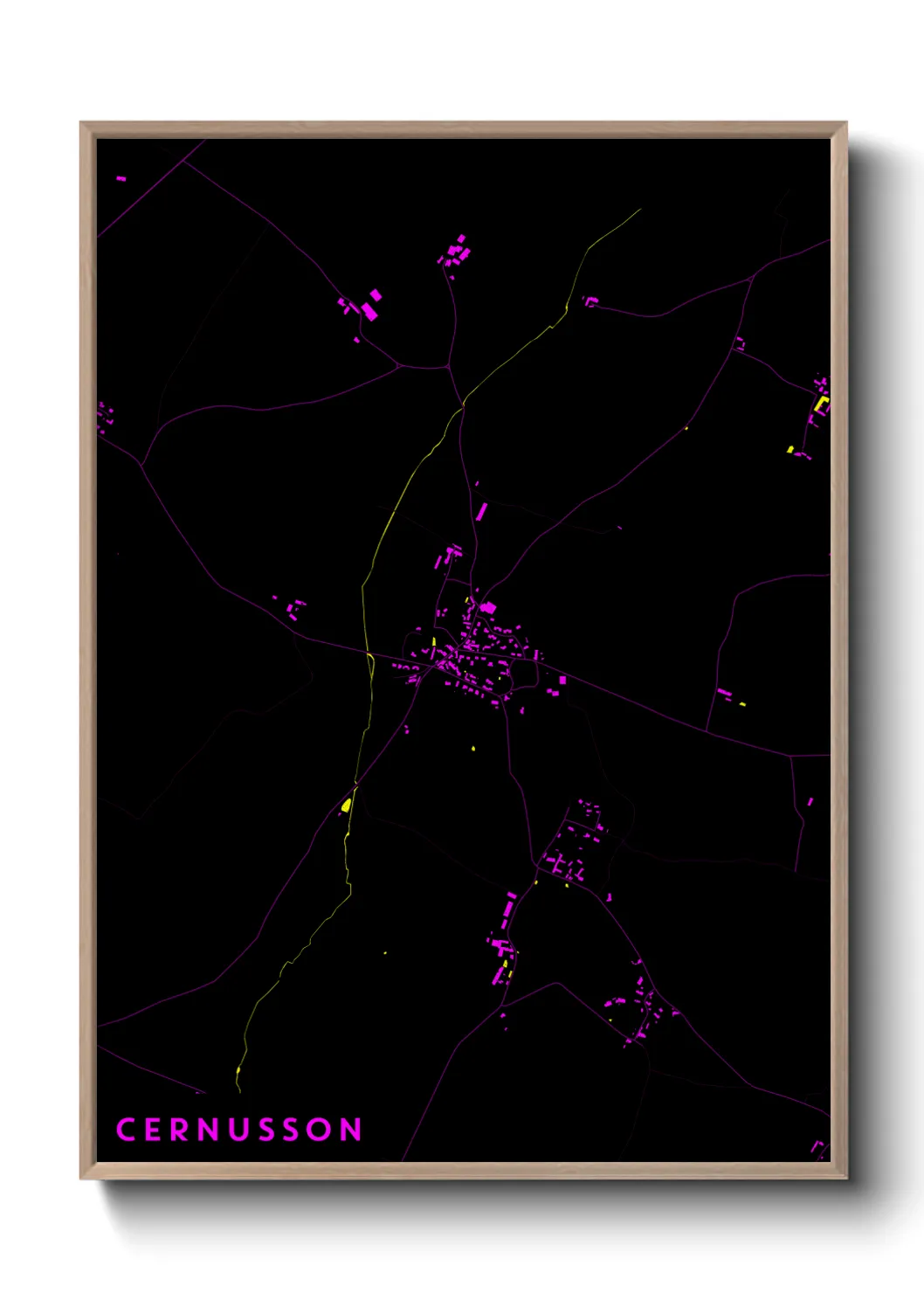 Une affiche de carte sur Cernusson