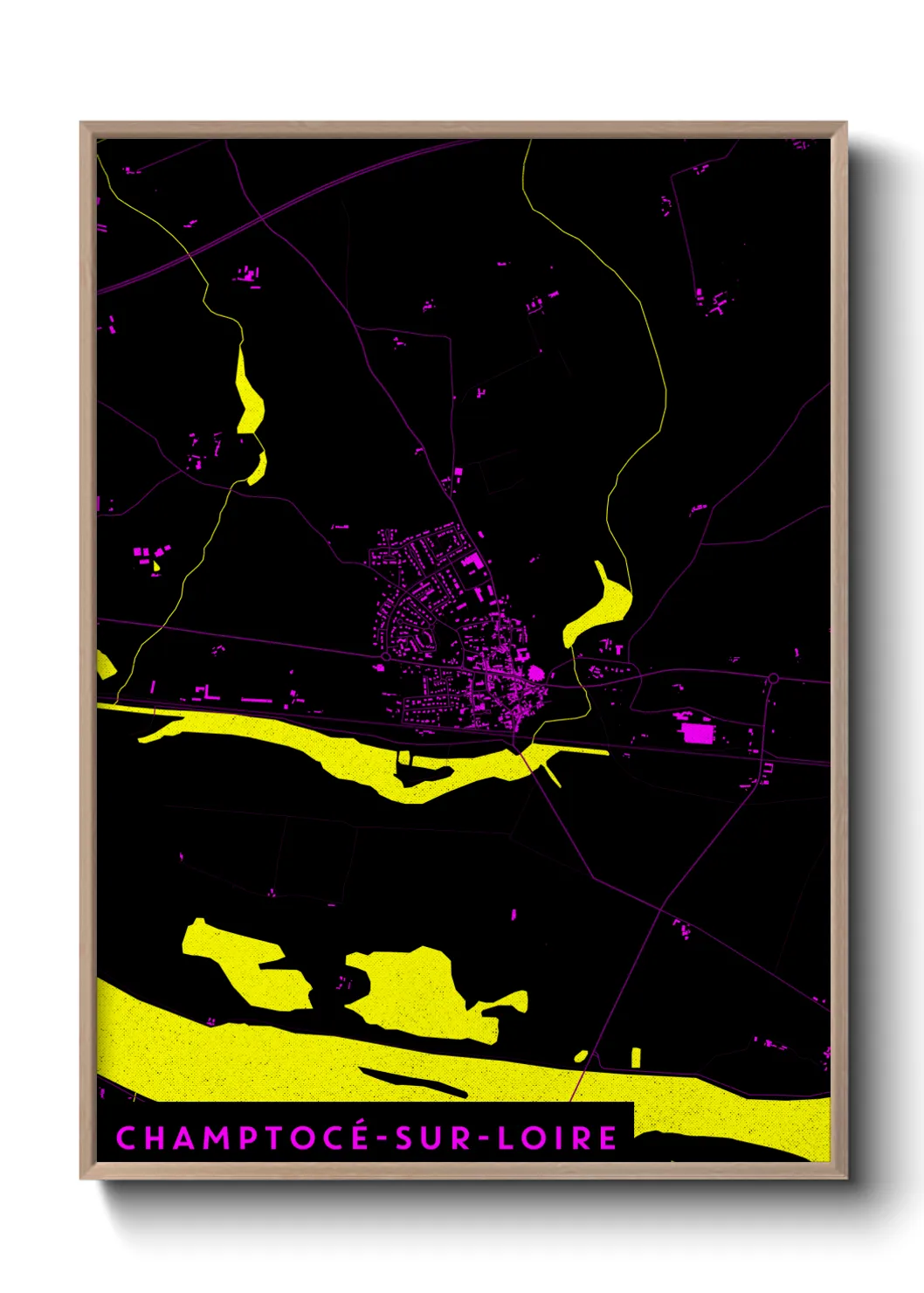 Une affiche de carte sur Champtocé-sur-Loire
