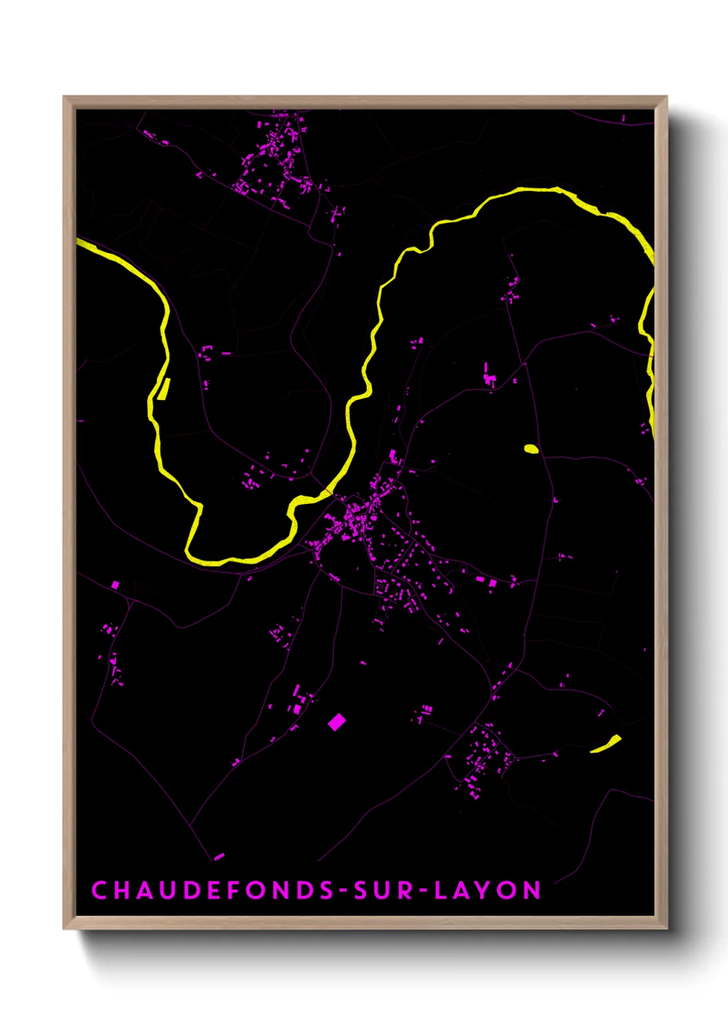 Une affiche de carte sur Chaudefonds-sur-Layon