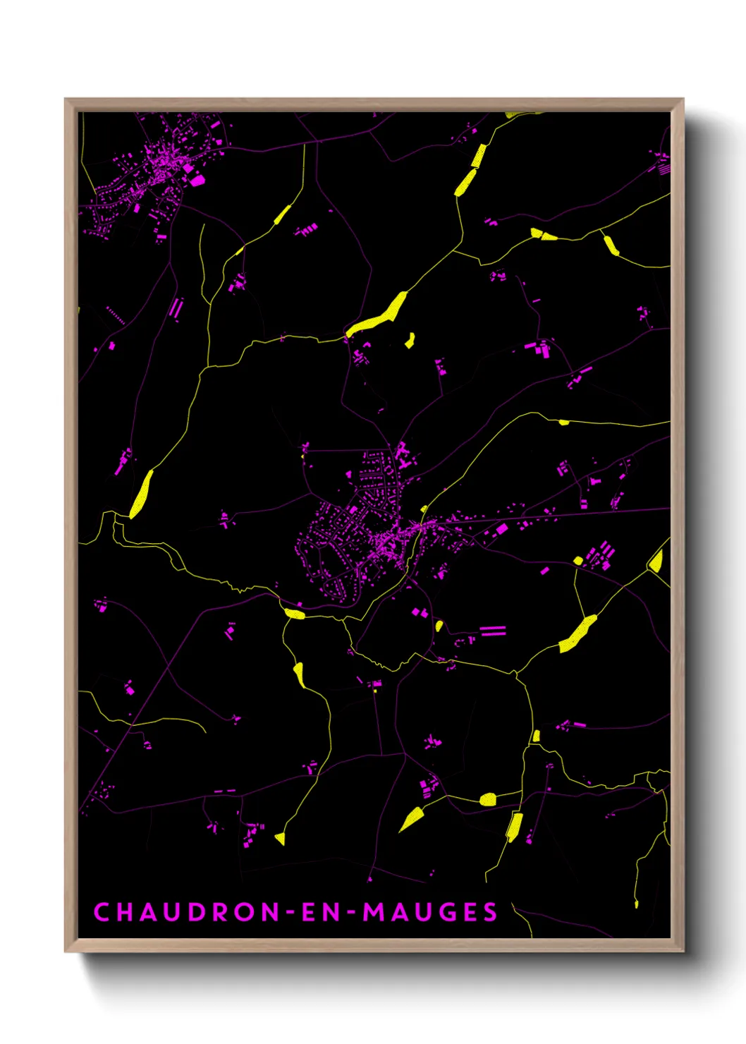 Une affiche de carte sur Chaudron-en-Mauges