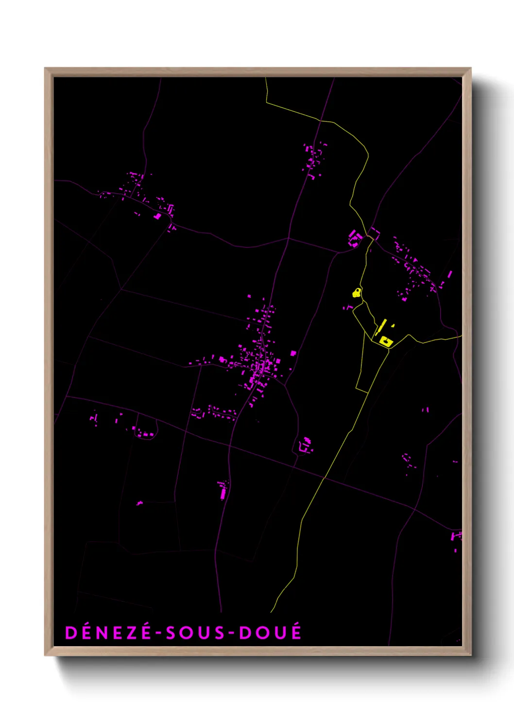 Une affiche de carte sur Dénezé-sous-Doué