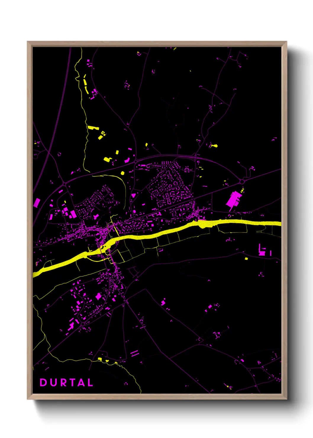 Une affiche de carte sur Durtal