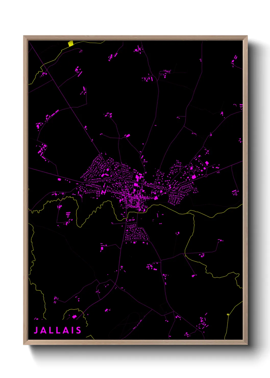 Une affiche de carte sur Jallais