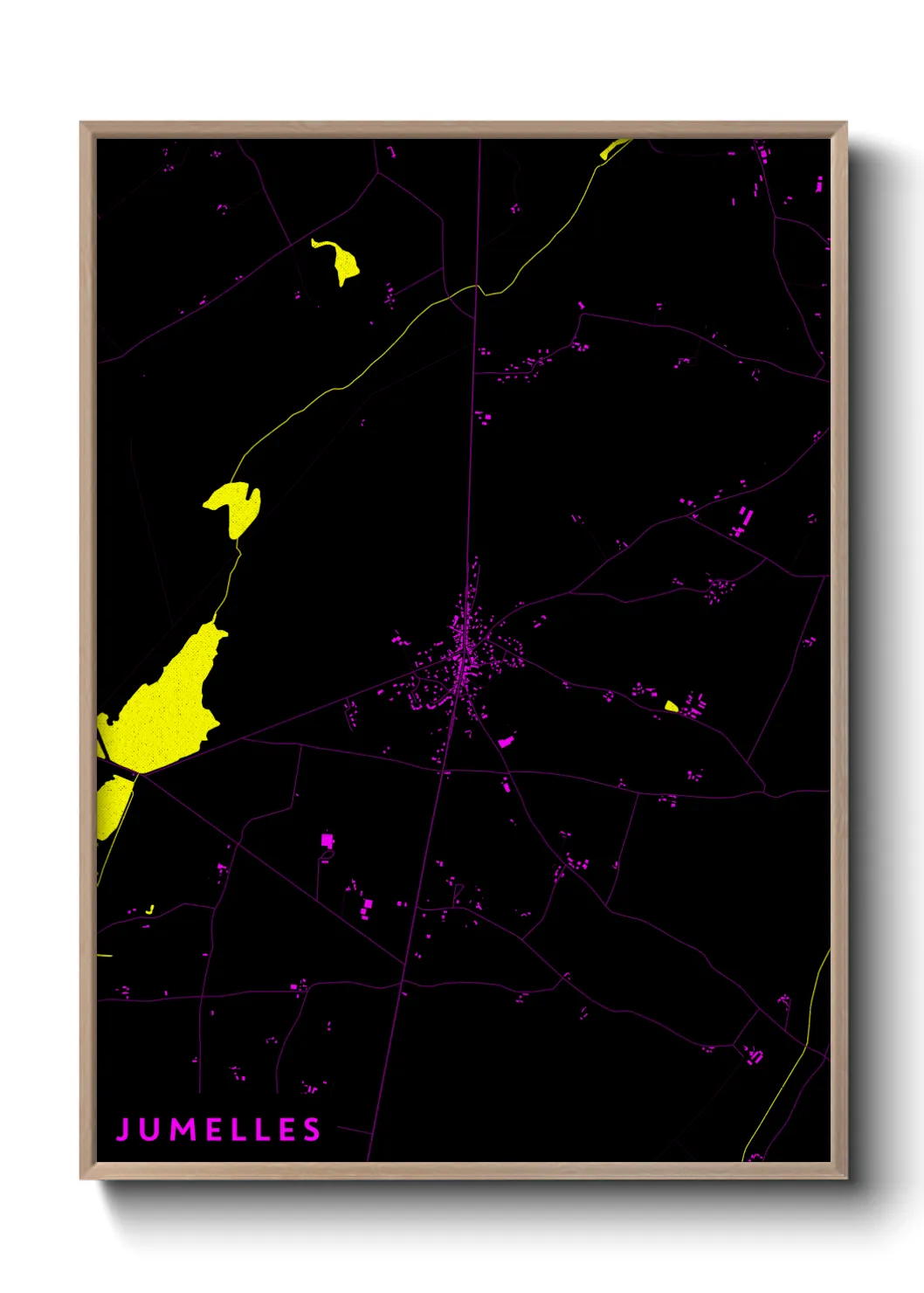 Une affiche de carte sur Jumelles