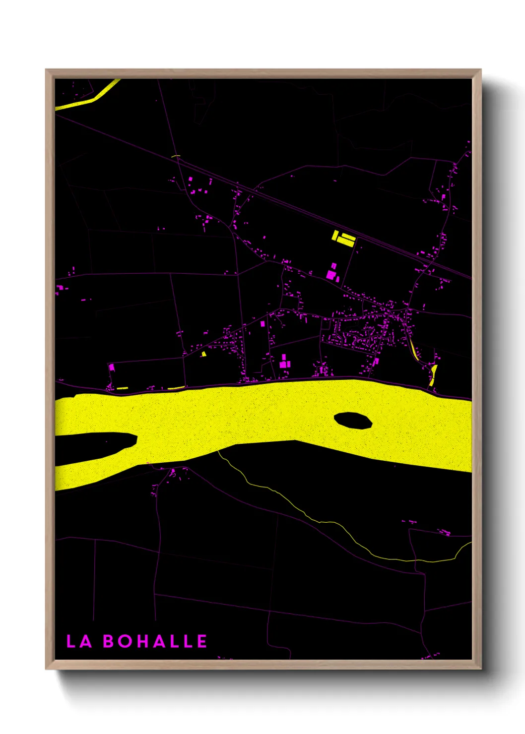 Une affiche de carte sur La Bohalle