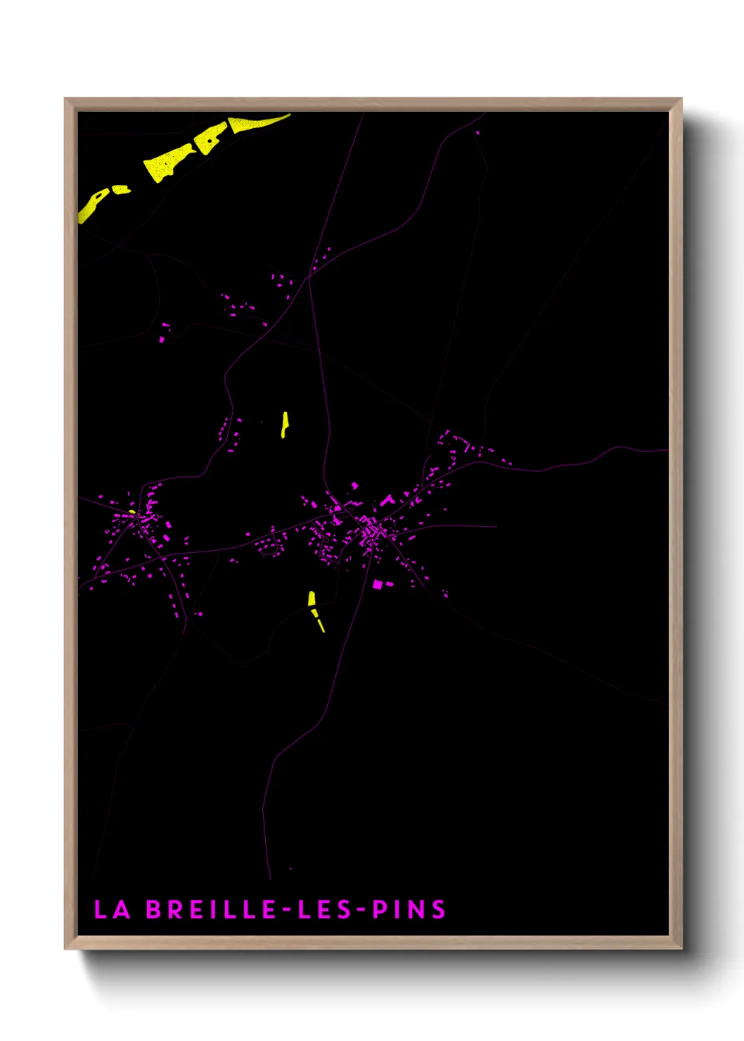 Une affiche de carte sur La Breille-les-Pins