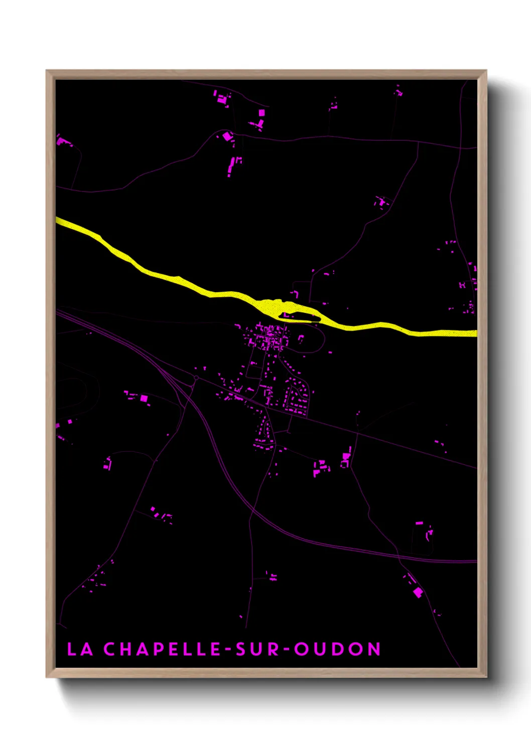 Une affiche de carte sur La Chapelle-sur-Oudon