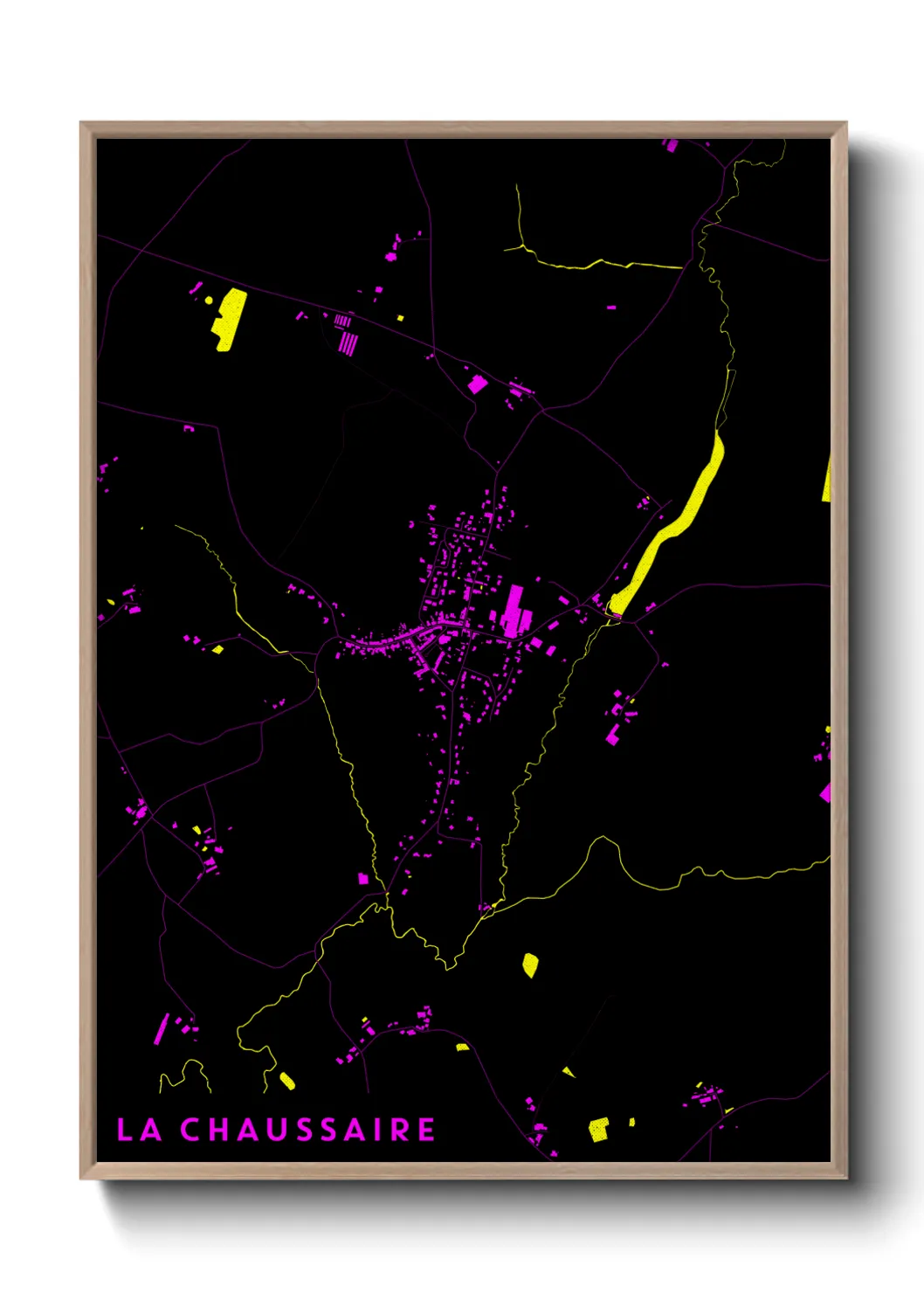 Une affiche de carte sur La Chaussaire