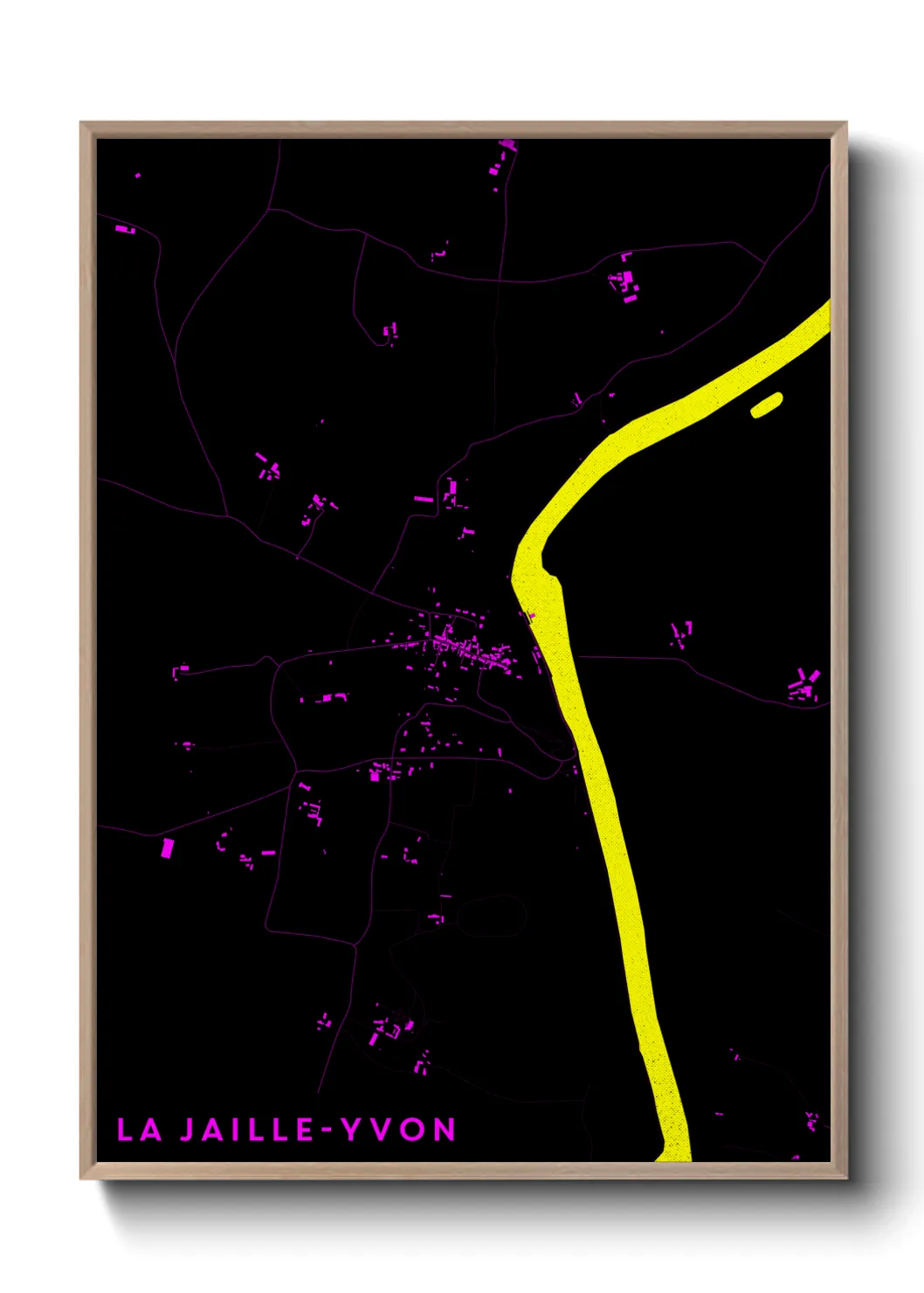 Une affiche de carte sur La Jaille-Yvon
