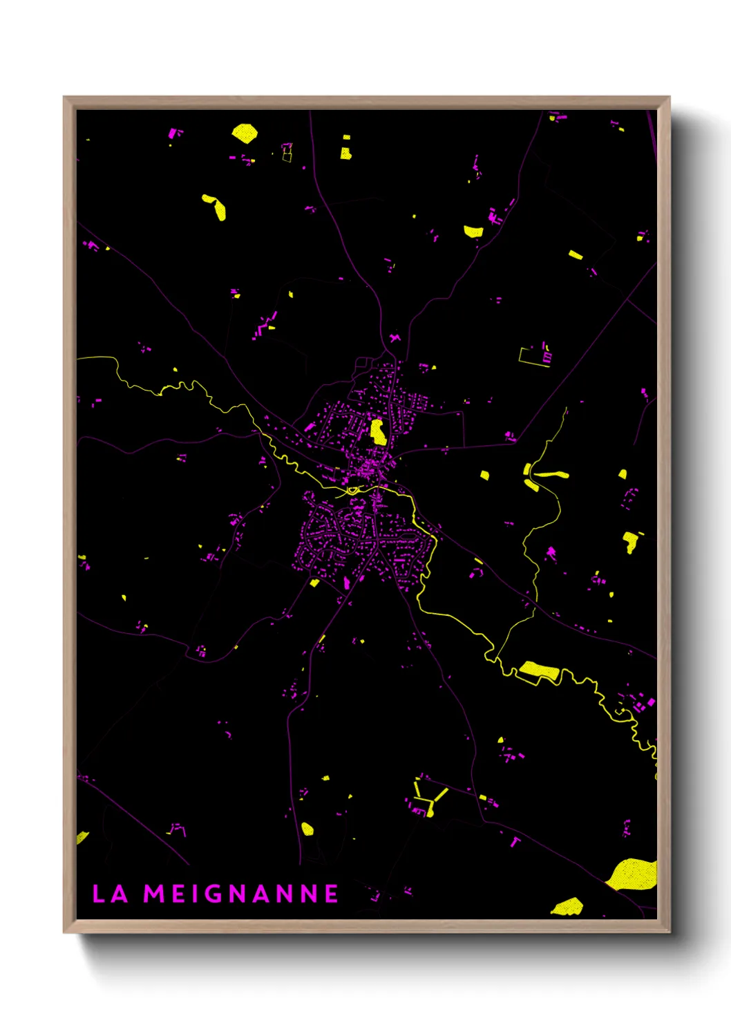 Une affiche de carte sur La Meignanne