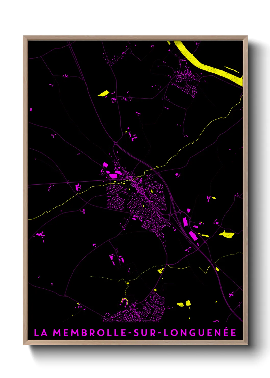 Une affiche de carte sur La Membrolle-sur-Longuenée