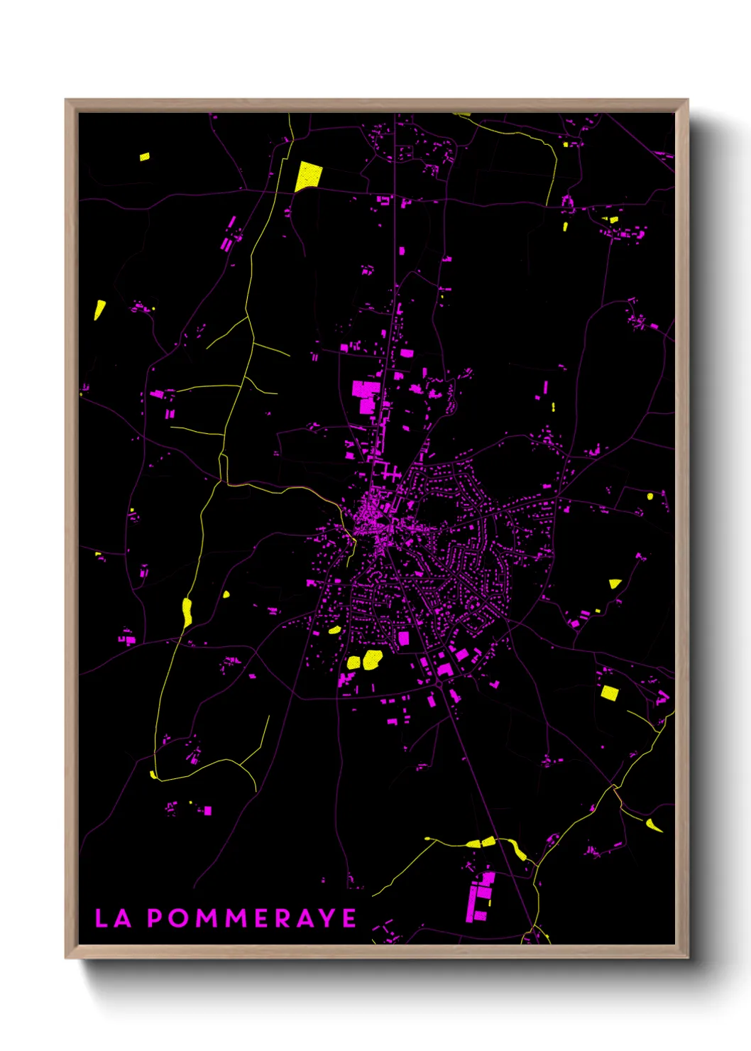 Une affiche de carte sur La Pommeraye