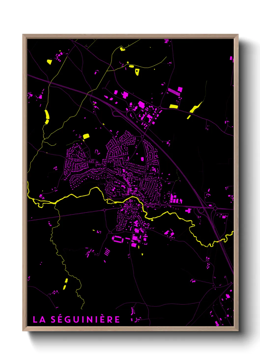 Une affiche de carte sur La Séguinière