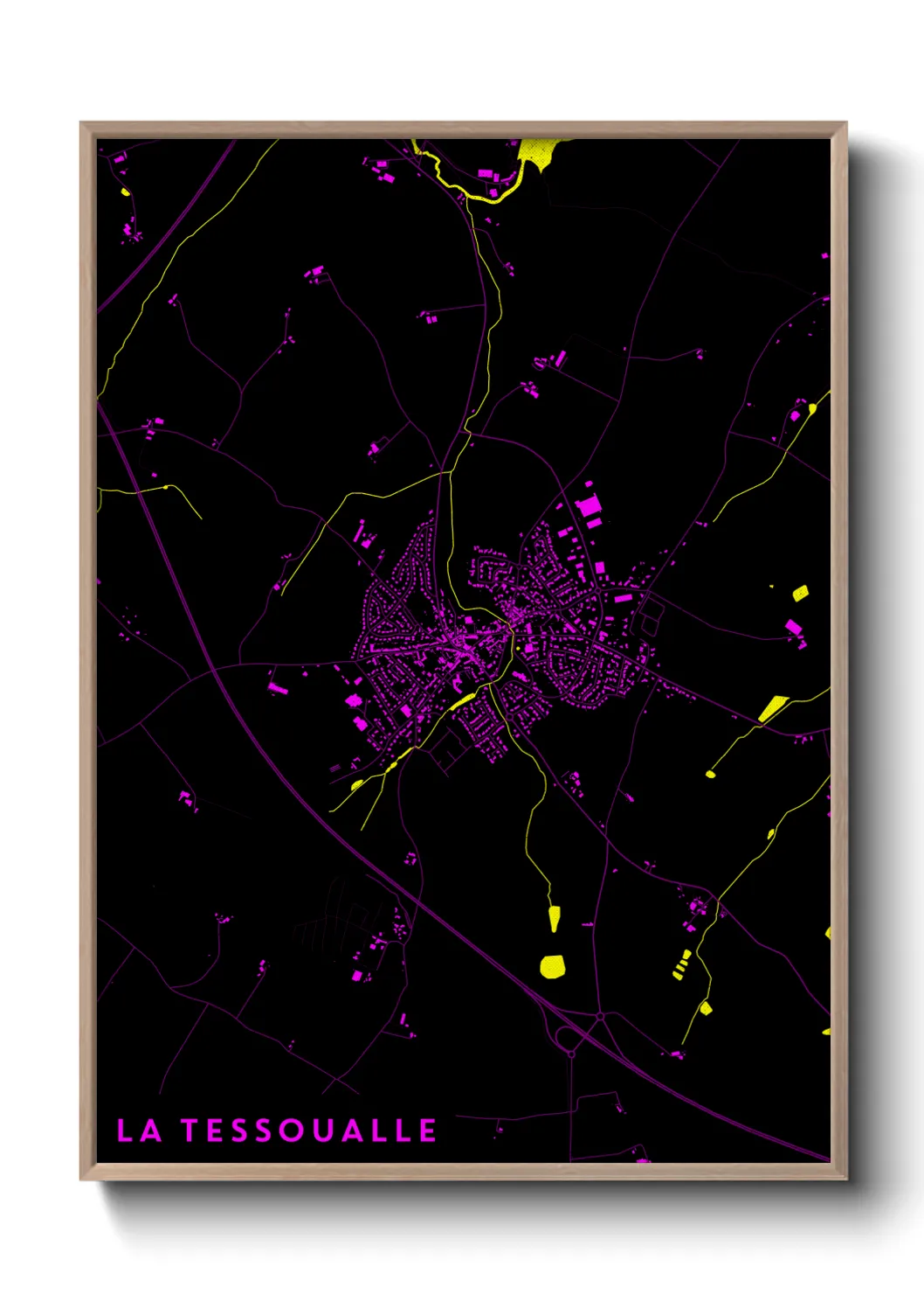 Une affiche de carte sur La Tessoualle