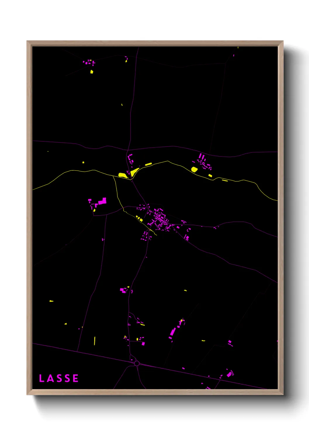 Une affiche de carte sur Lasse