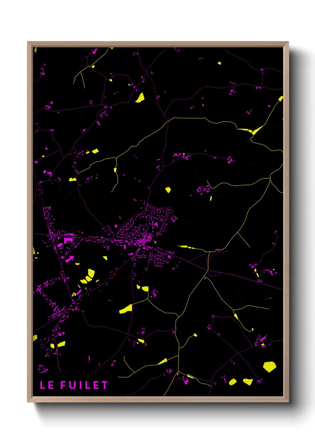 Une affiche de carte sur Le Fuilet