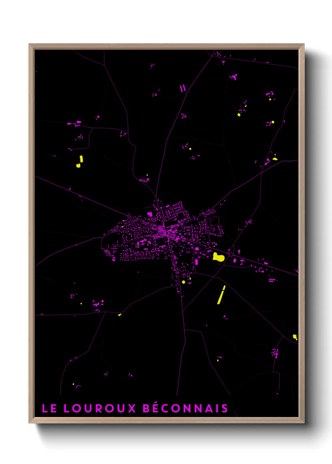 Une affiche de carte sur Le Louroux Béconnais