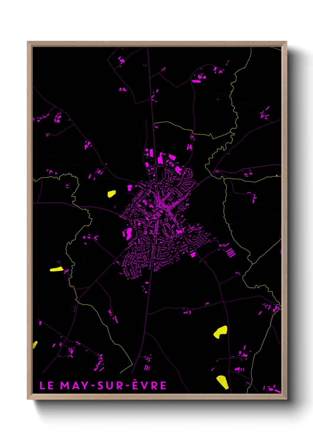 Une affiche de carte sur Le May-sur-Èvre