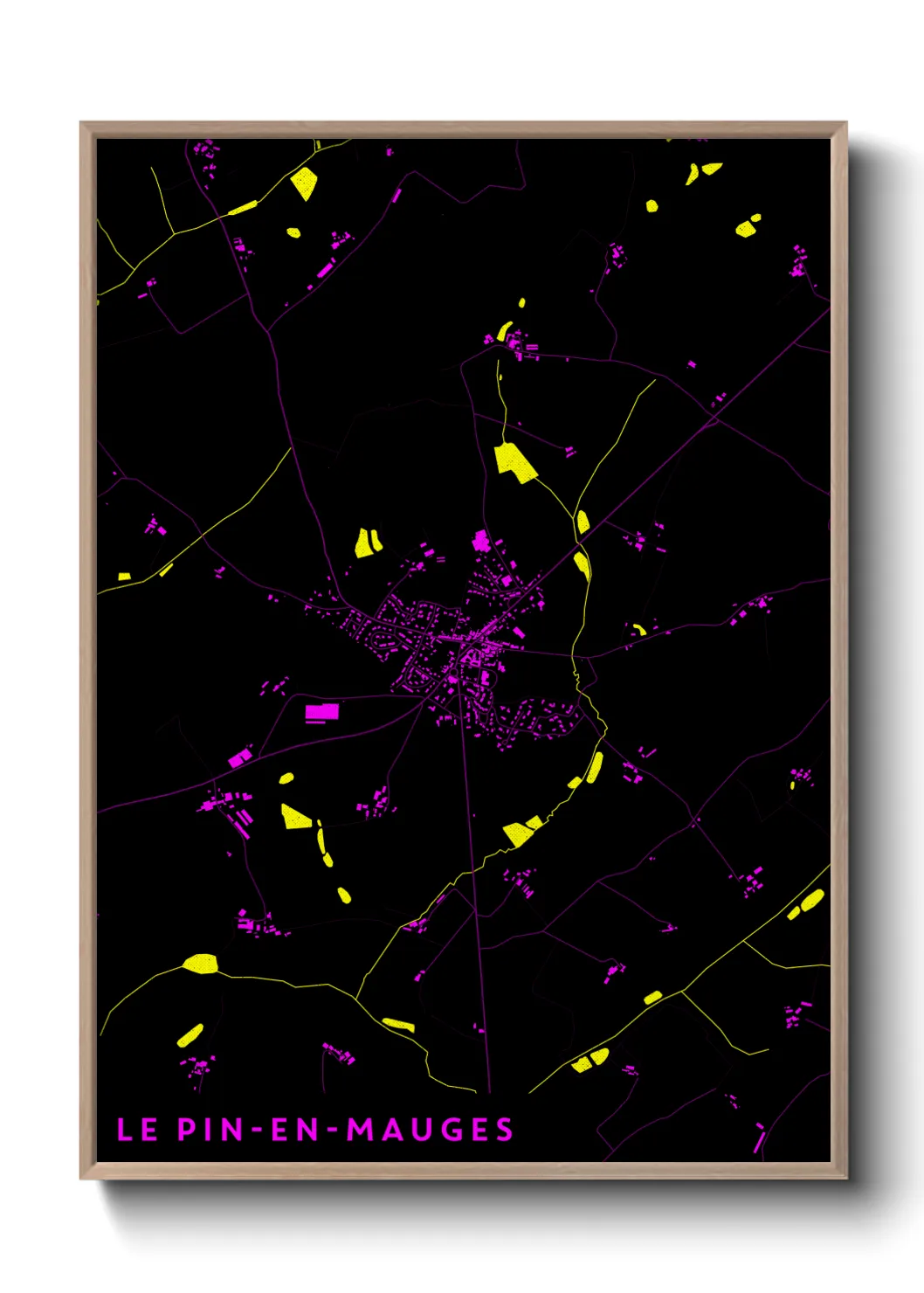 Une affiche de carte sur Le Pin-en-Mauges