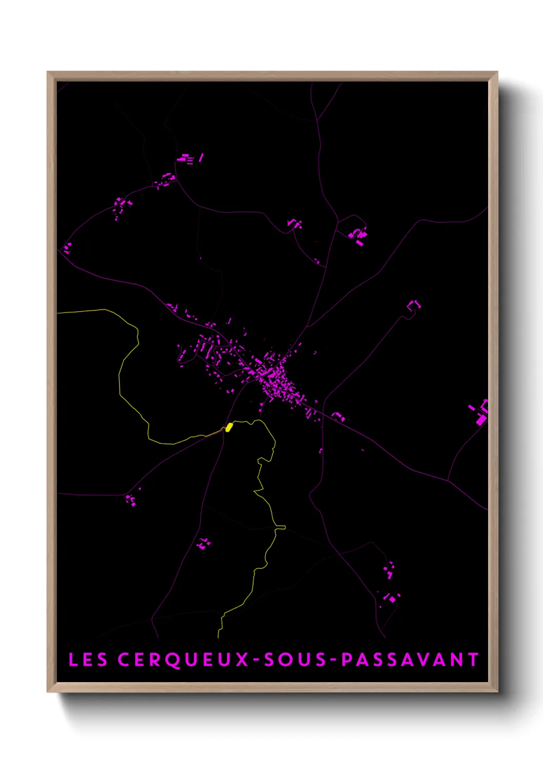 Un poster carteLes Cerqueux-sous-Passavant