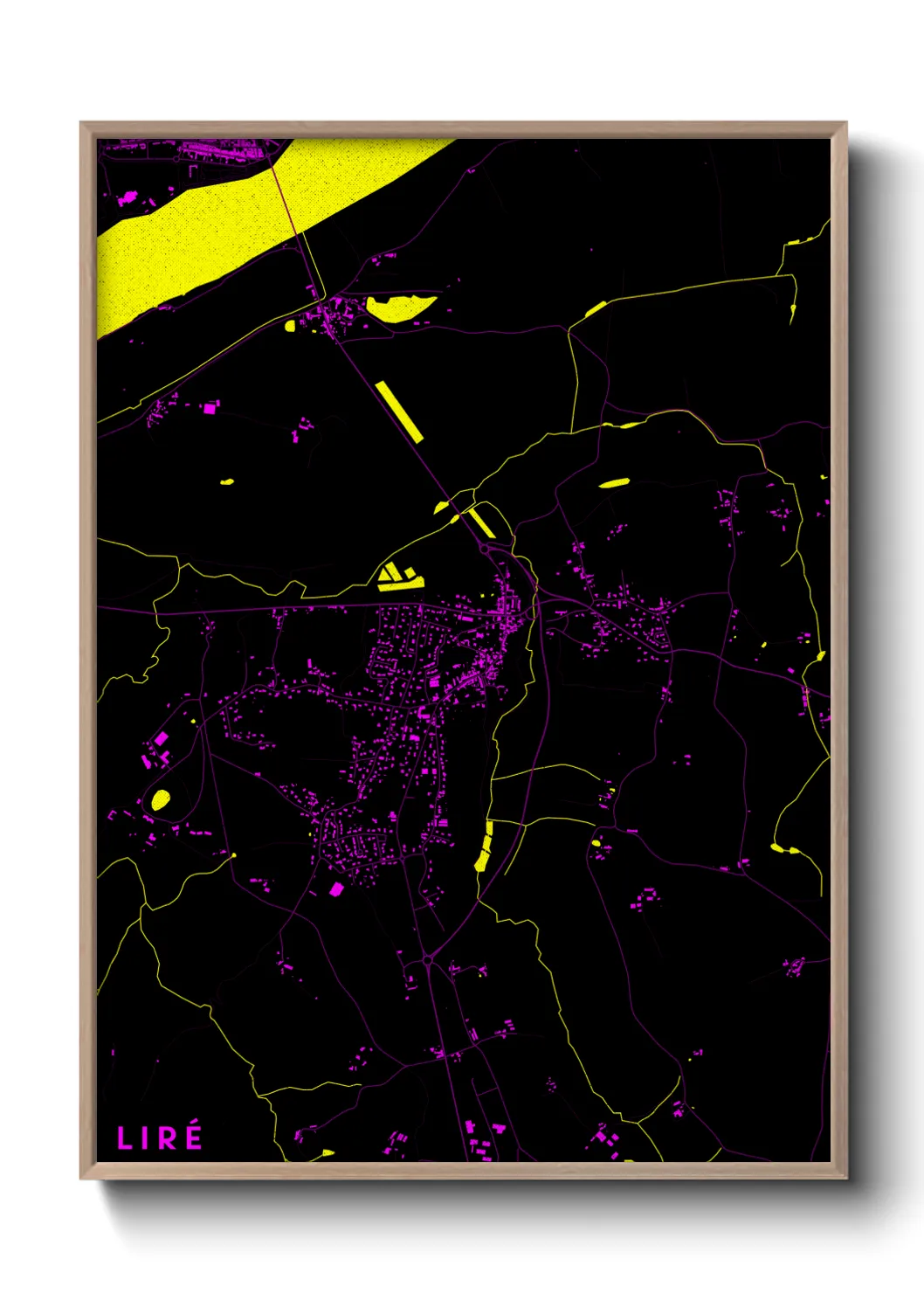 Une affiche de carte sur Liré