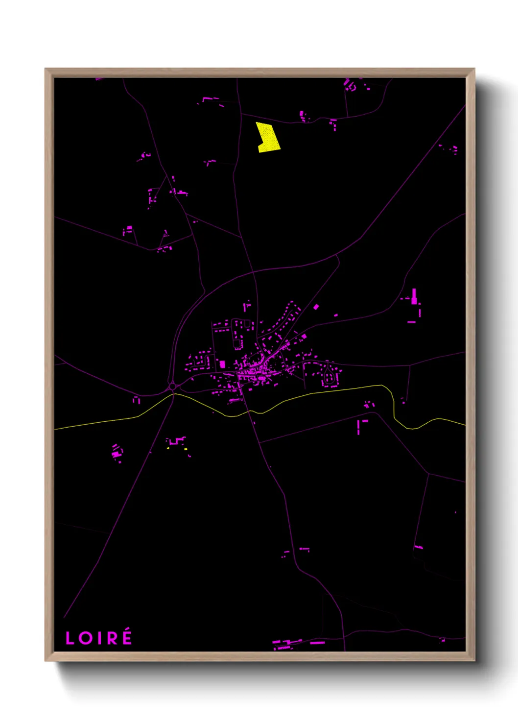 Une affiche de carte sur Loiré