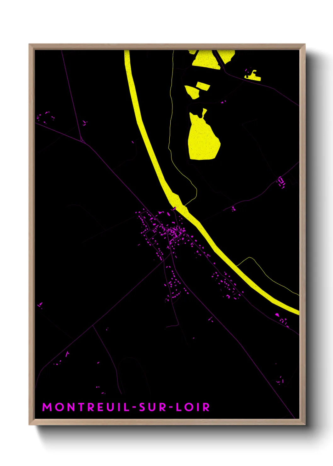 Une affiche de carte sur Montreuil-sur-Loir