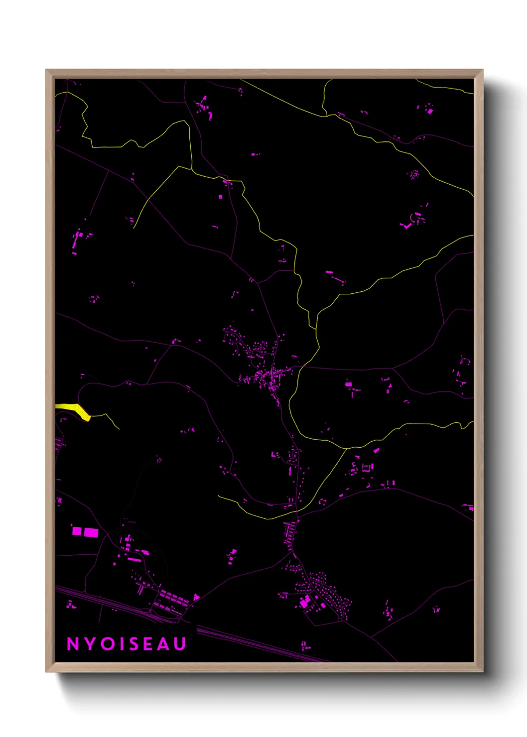 Une affiche de carte sur Nyoiseau