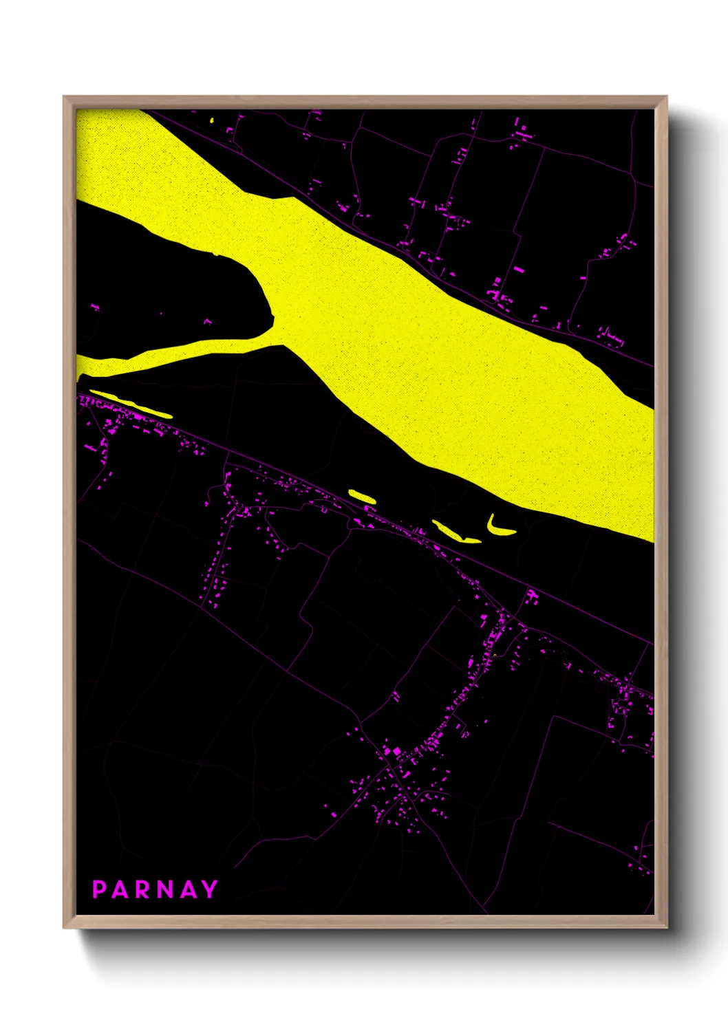 Une affiche de carte sur Parnay