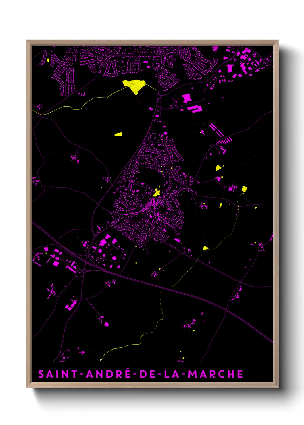 Une affiche de carte sur Saint-André-de-la-Marche