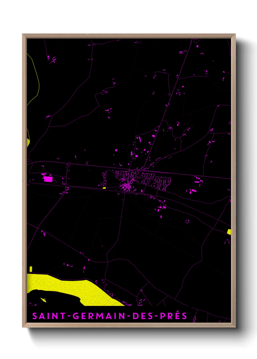 Une affiche de carte sur Saint-Germain-des-Prés