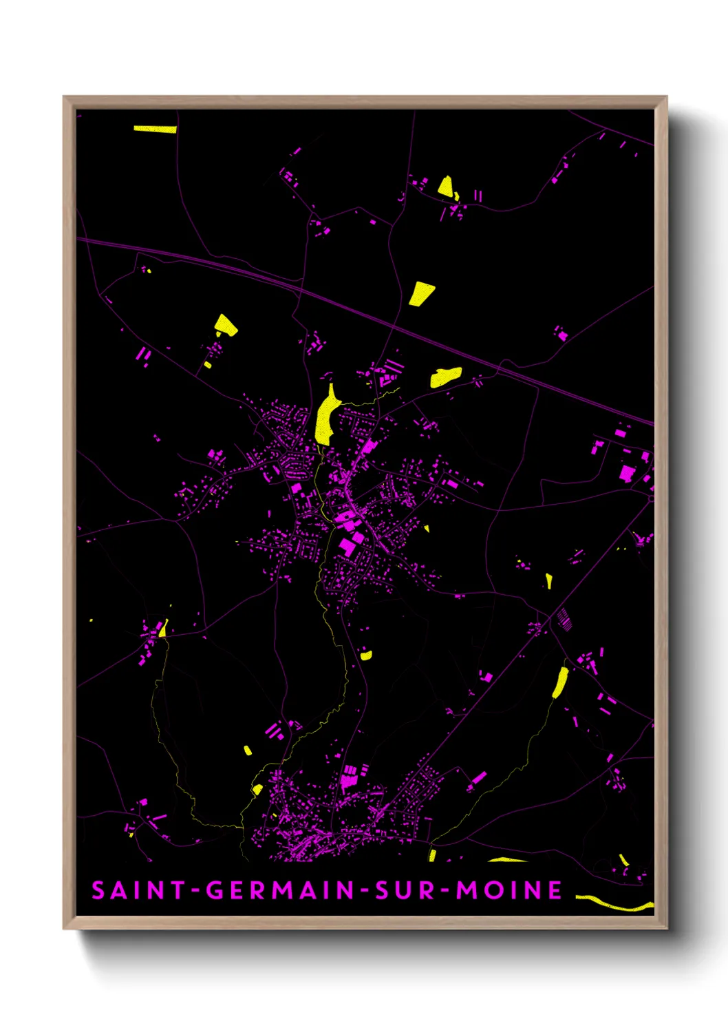 Une affiche de carte sur Saint-Germain-sur-Moine