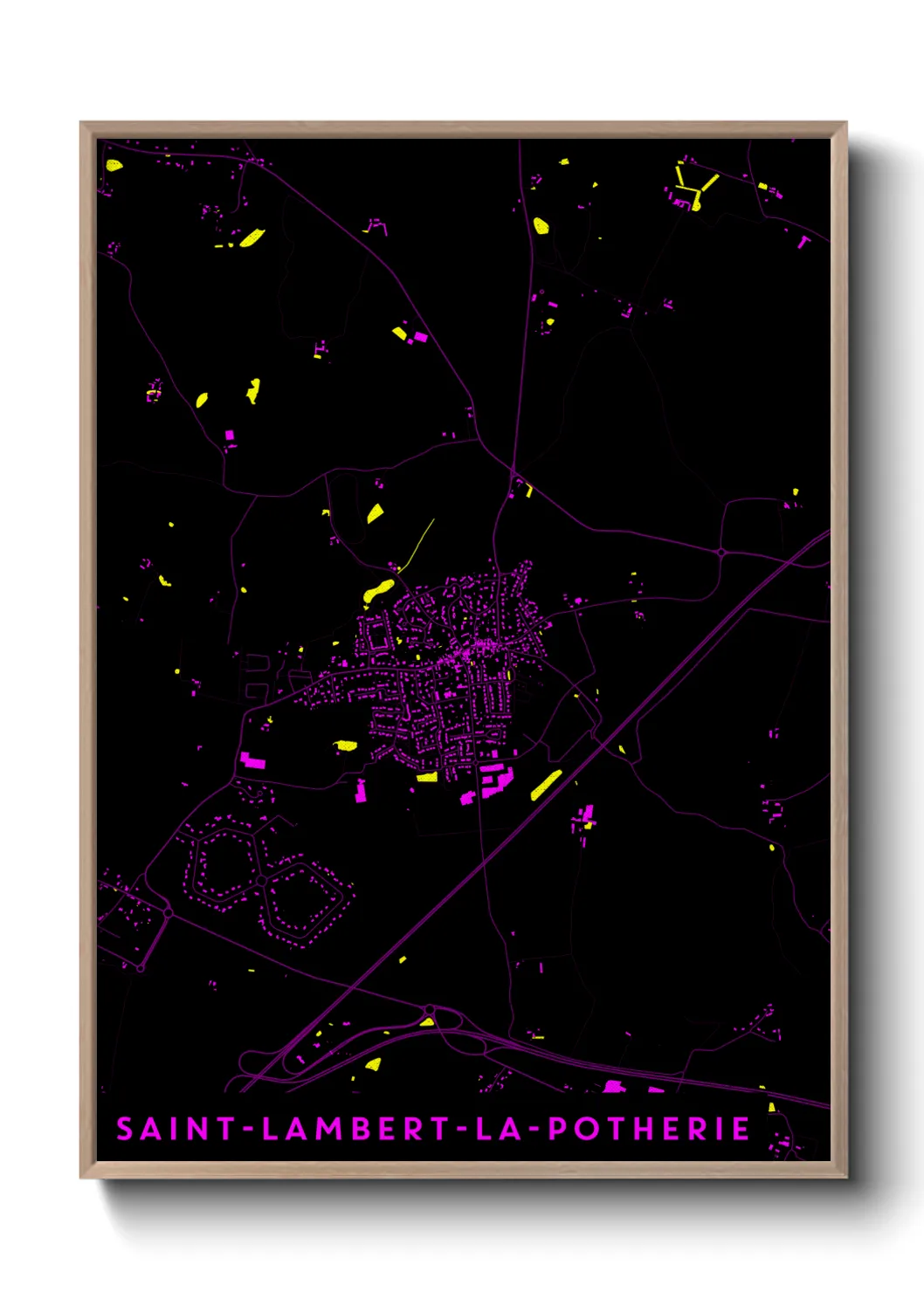 Une affiche de carte sur Saint-Lambert-la-Potherie