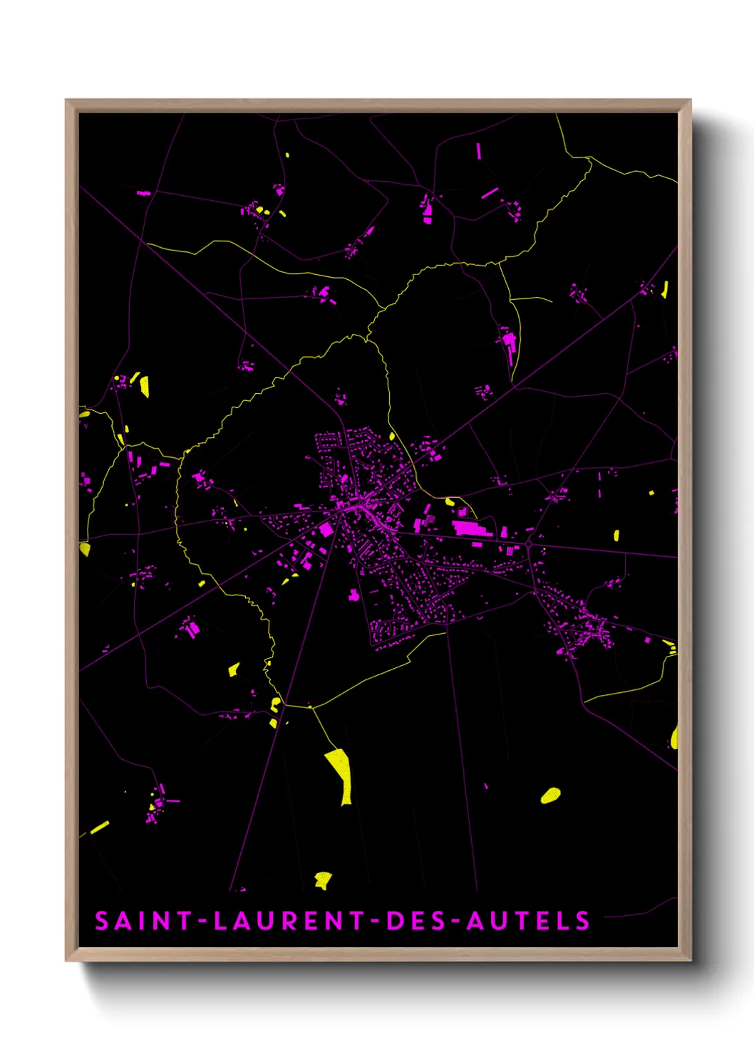 Un poster carteSaint-Laurent-des-Autels