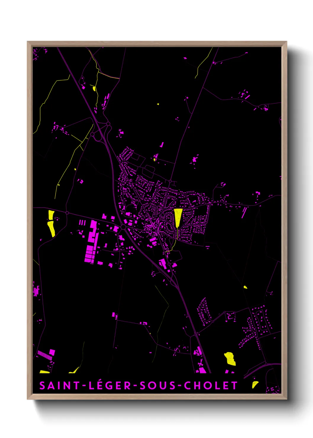 Une affiche de carte sur Saint-Léger-sous-Cholet